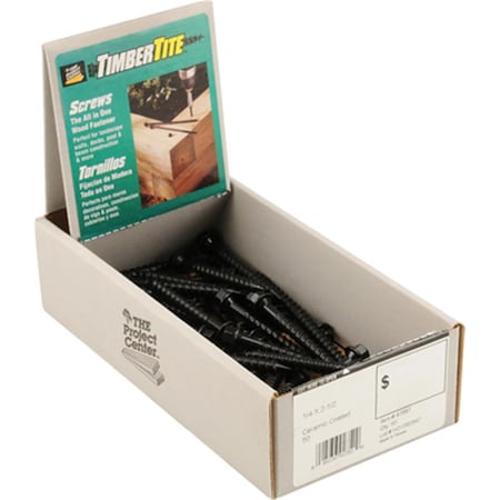Hillman 2.5 x 0.25 in. Tite Black Ceramic Exterior Timber Tite Screws, 50PK HI571139